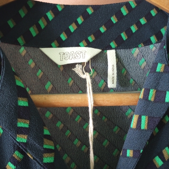 TOAST Bryn Trellis Print Crepe Dress XS NWT - Picture 4 of 7